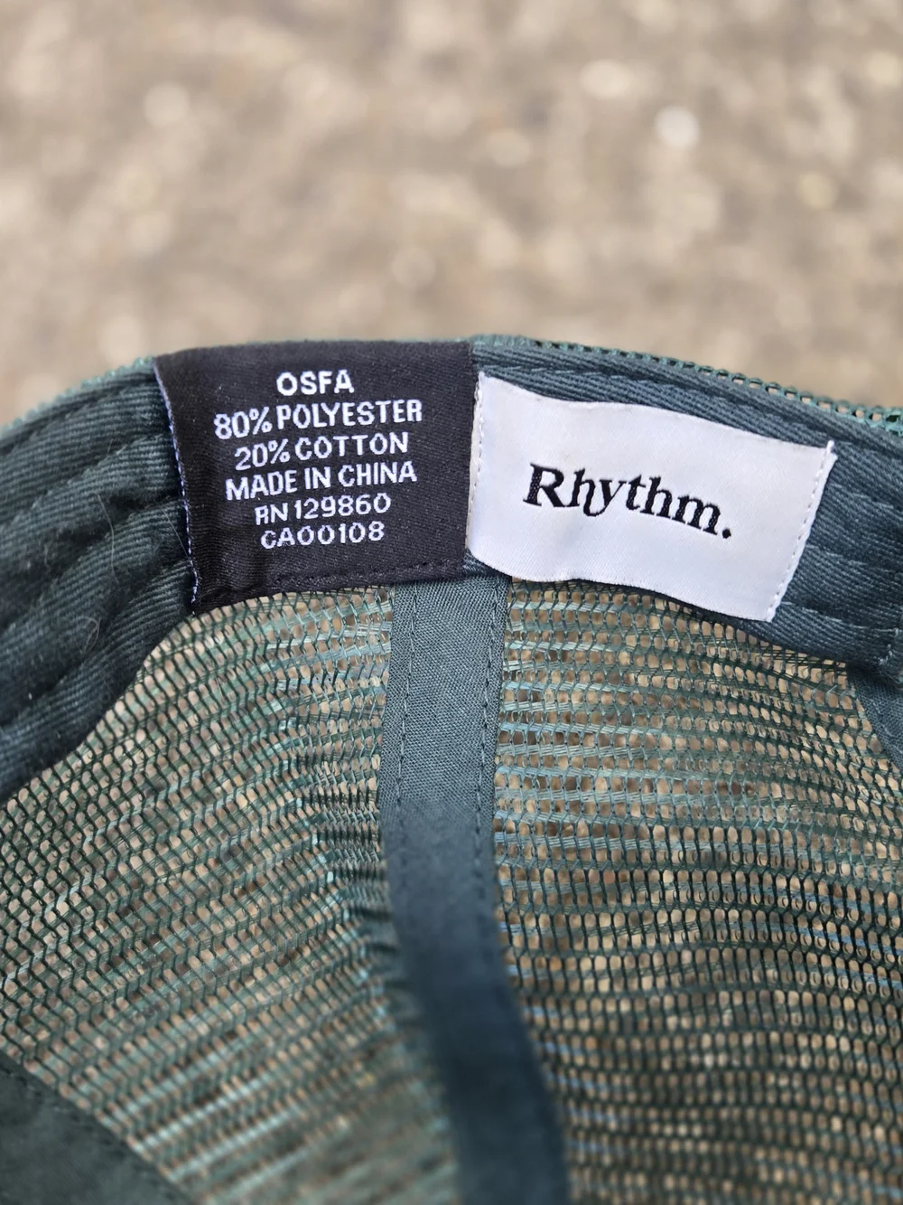 Rhythm. Men's Dark Green Trucker Cap with Yellow Logo